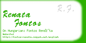 renata fontos business card